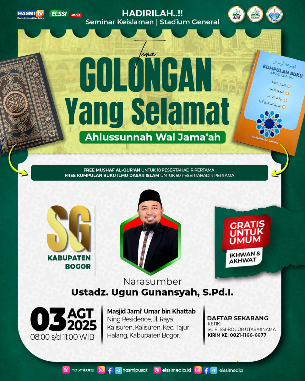 UNDANGAN SEMINAR KEISLAMAN (STADIUM GENERAL) TAJUR HALANG