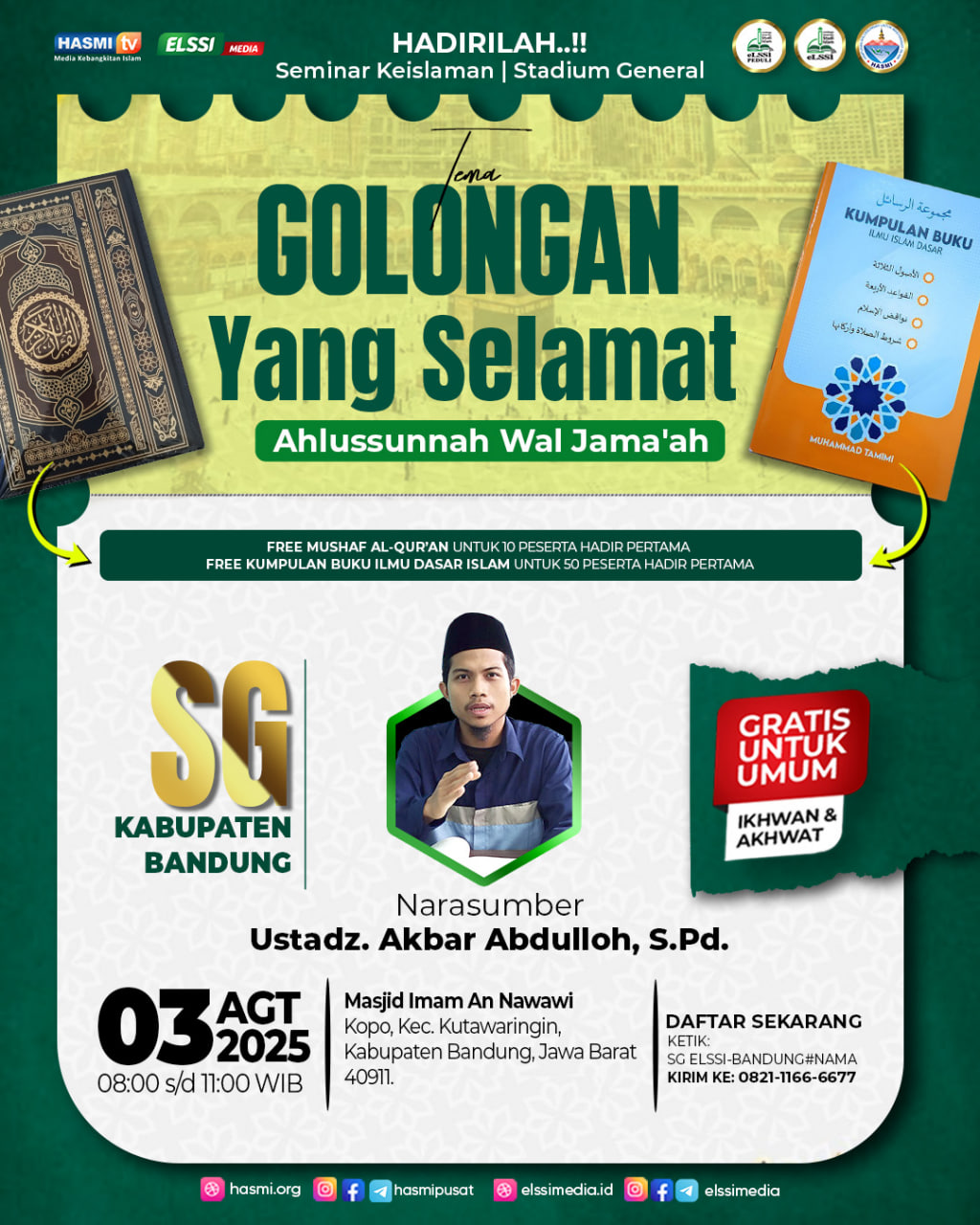 UNDANGAN SEMINAR KEISLAMAN (STADIUM GENERAL) KABUPATEN BANDUNG