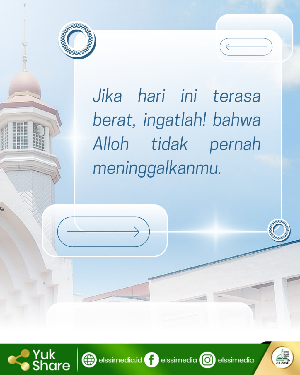 Alloh tidak pernah meninggalkan hamba-Nya