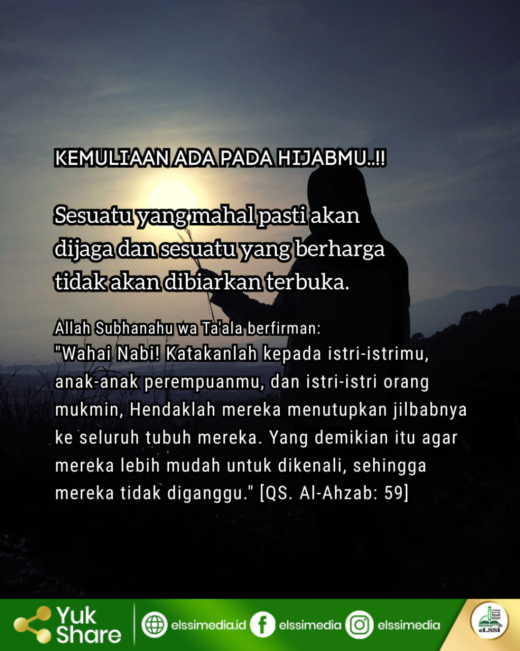 KEMULIAAN ADA PADA HIJABMU..!!