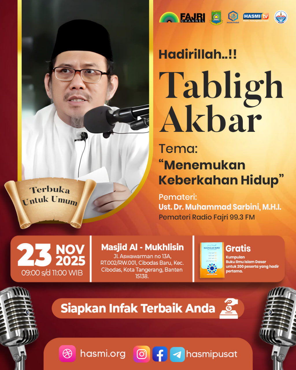 HADIRILAH…!! TABLIGH  AKBAR || “Menemukan Keberkahan Hidup”