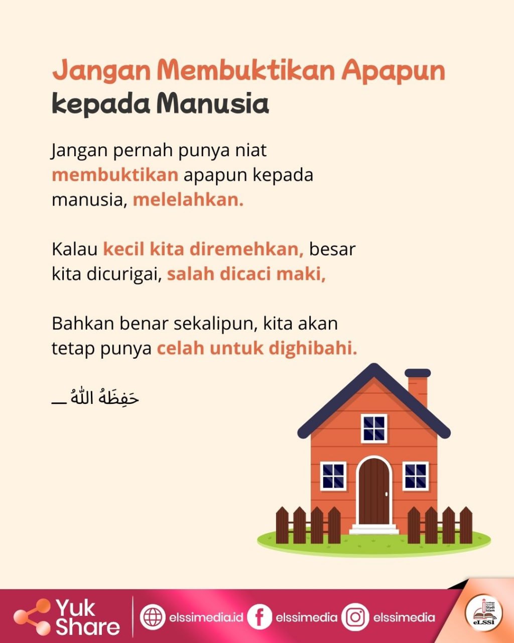 Jangan Membuktikan Apapun kepada Manusia