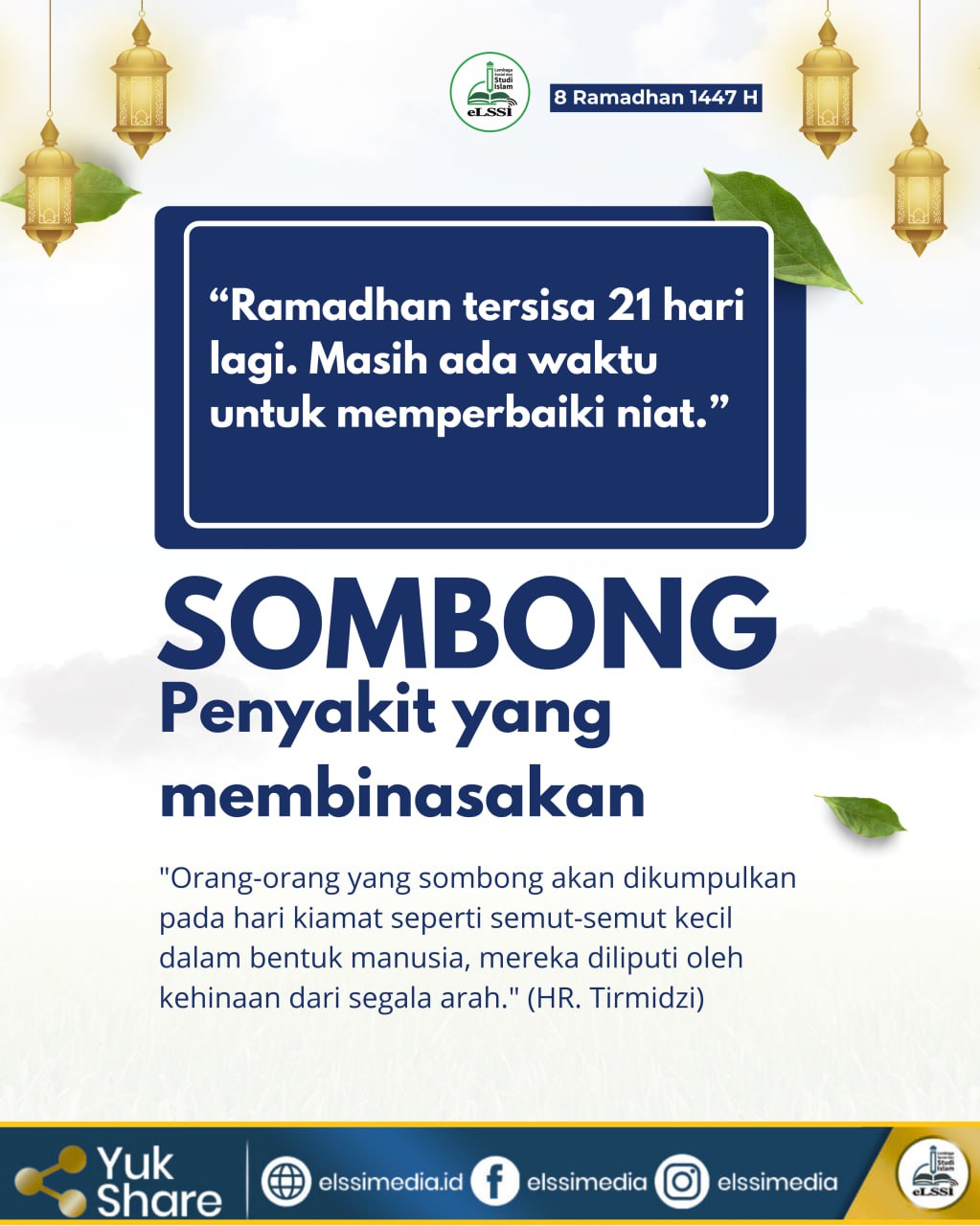 Haramnya Bersikap Sombong Dan Merasa Heran -Bangga- Pada Diri Sendiri