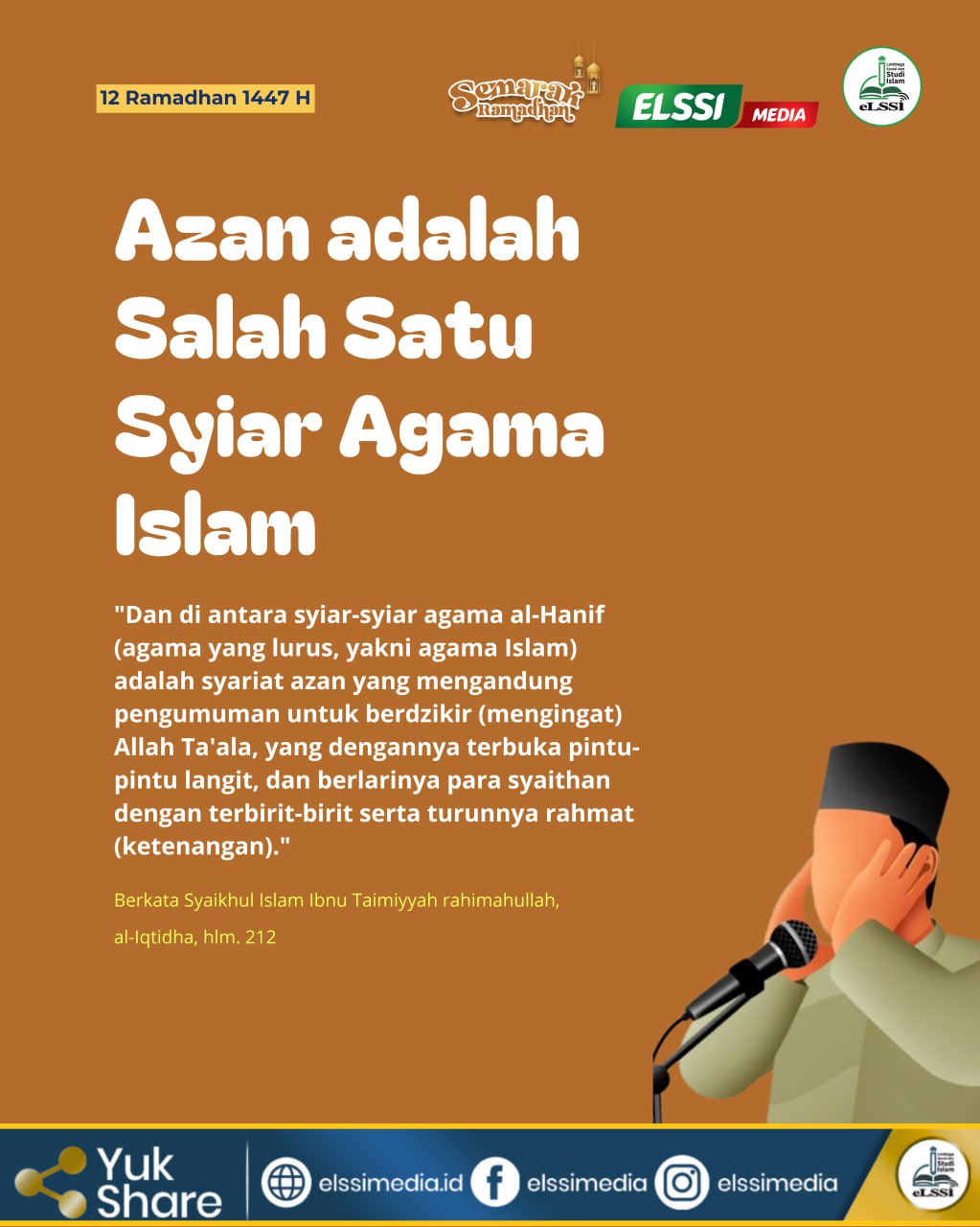 Azan adalah Salah Satu Syiar Agama Islam