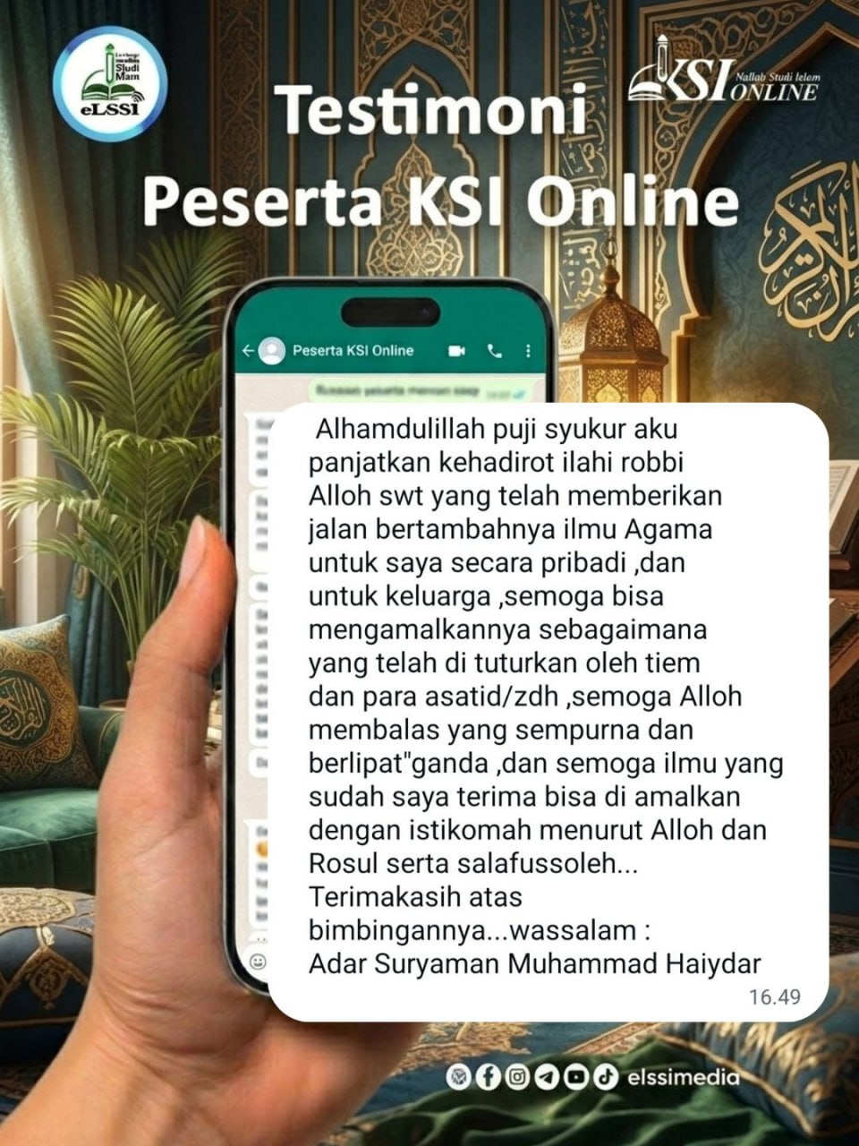 Testimoni peserta KSI Online