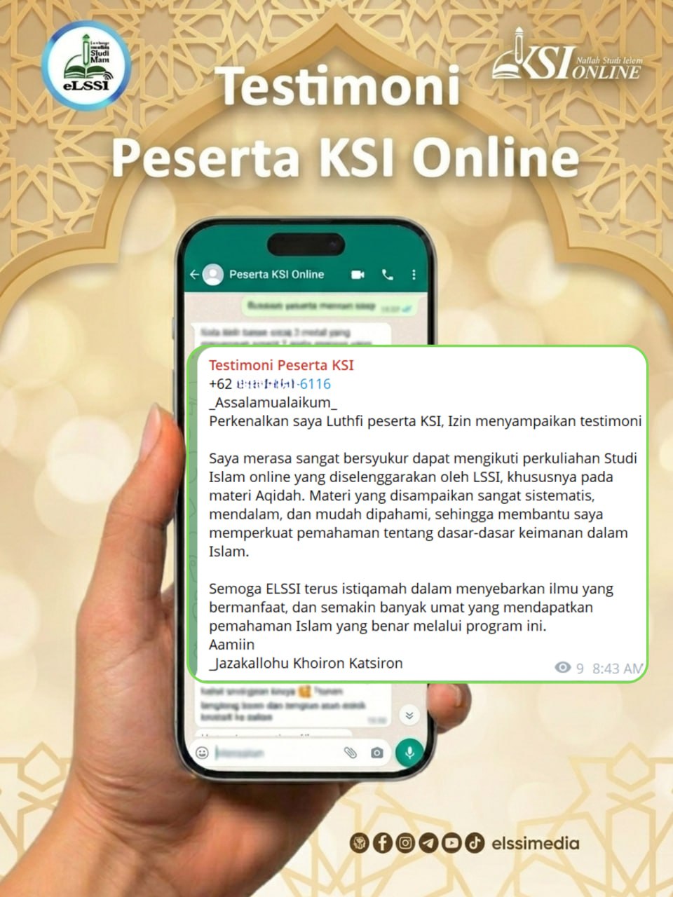 Testimoni Peserta KSI Online