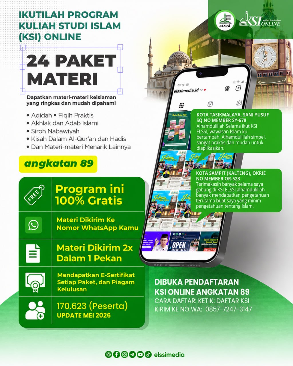 KULIAH STUDI ISLAM (ONLINE) ANGKATAN 89 BERSERTIFIKAT
