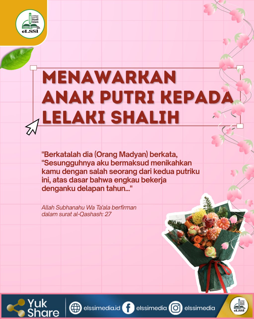 MENAWARKAN ANAK PUTRI KEPADA LELAKI SHALIH