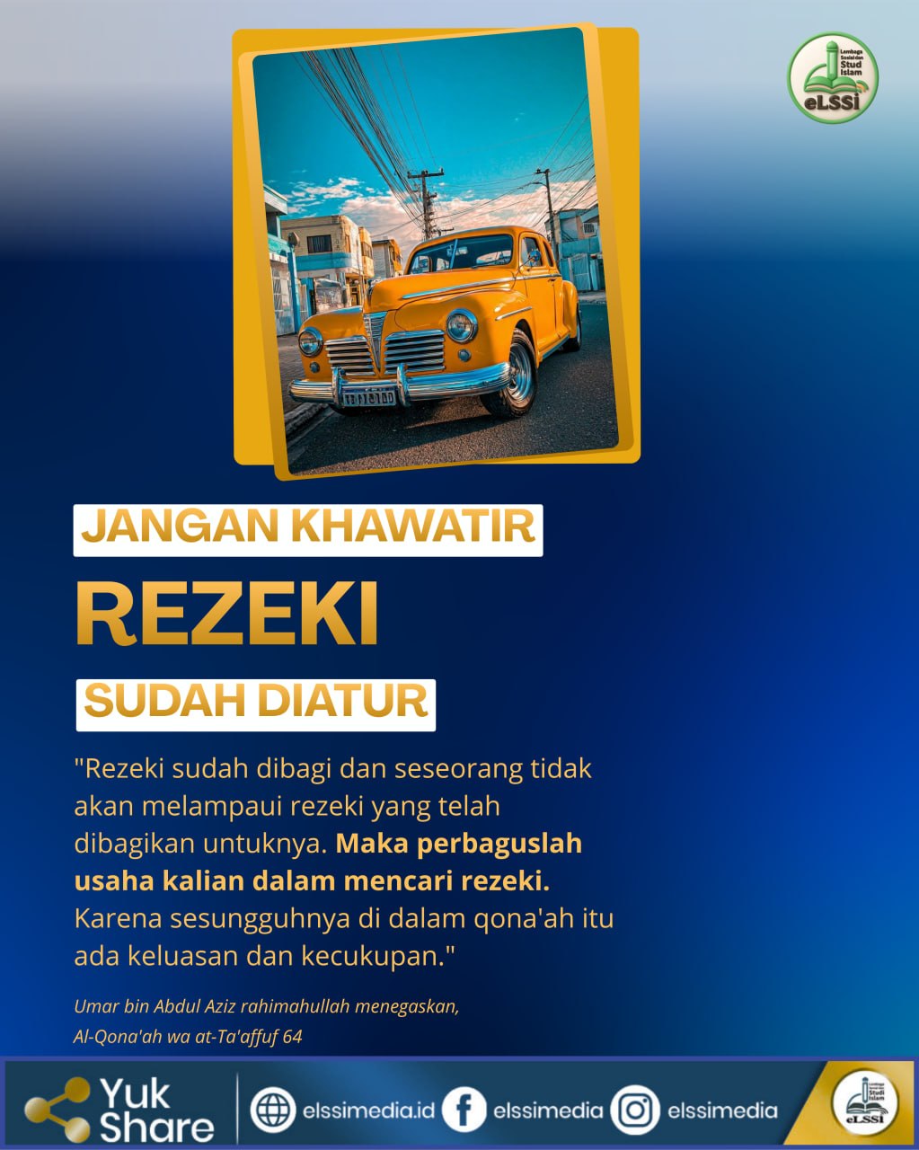 JANGAN KHAWATIR, REZEKI SUDAH DIATUR