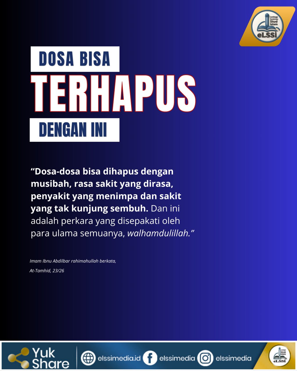 DOSA BISA TERHAPUS DENGAN INI..
