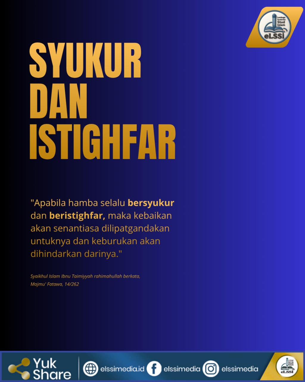 SYUKUR DAN ISTIGHFAR