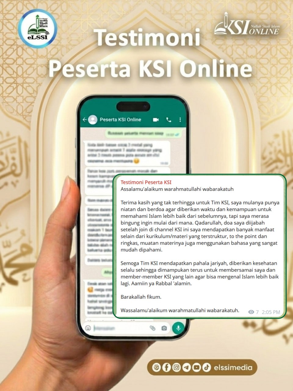 TESTIMONI PESERTA KSI ONLINE