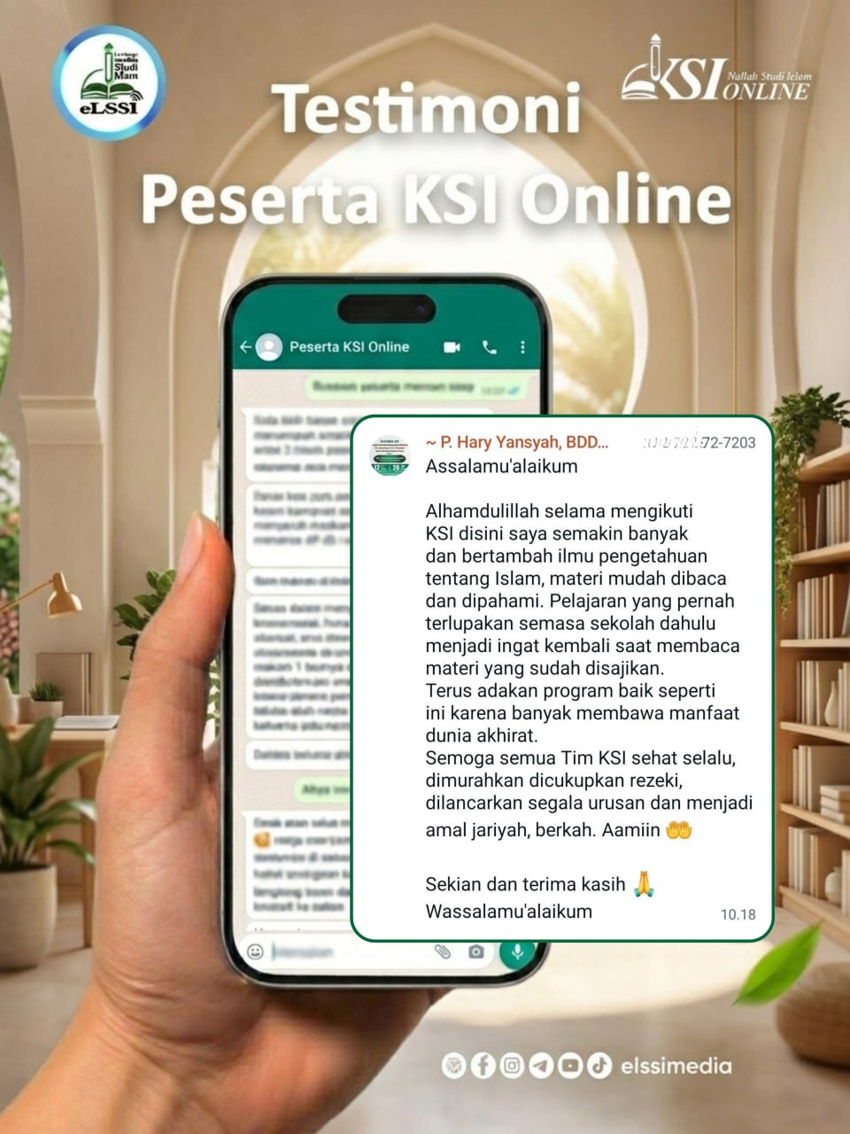TESTIMONI PESERTA KSI ONLINE