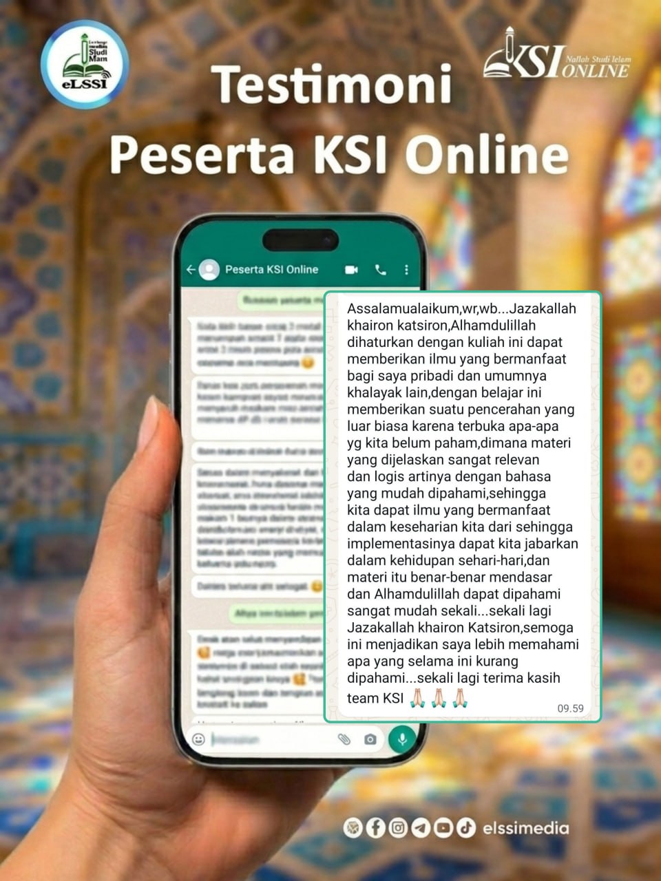 TESTIMONI PESERTA KSI ONLINE