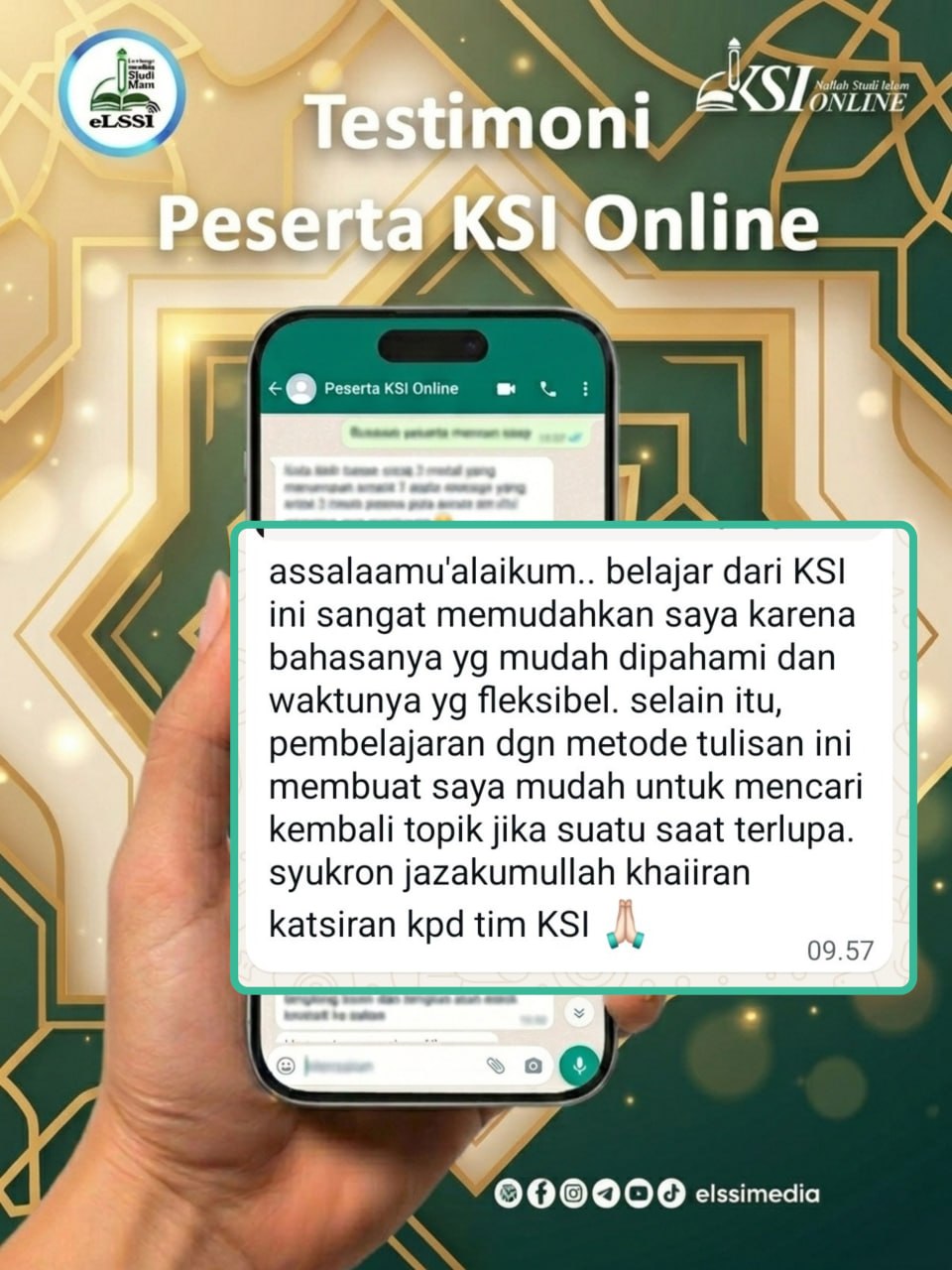 TESTIMONI PESERTA KSI ONLINE