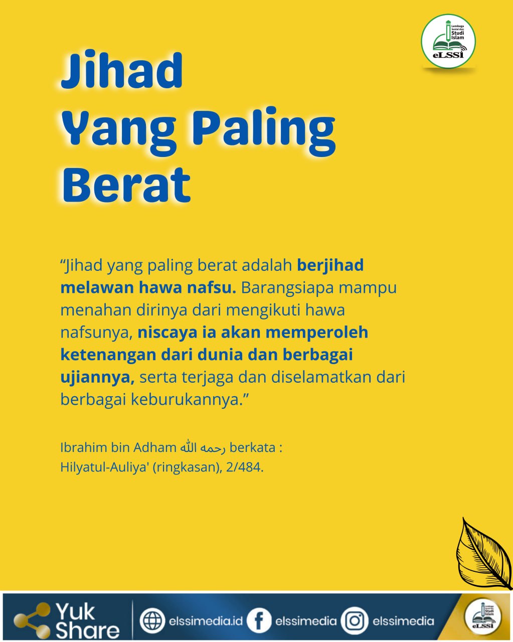 JIHAD YANG PALING BERAT
