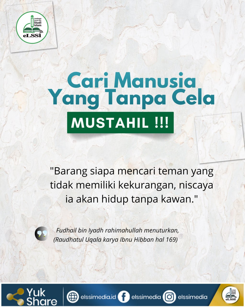 CARI MANUSIA YANG TANPA CELA? MUSTAHIL..!!