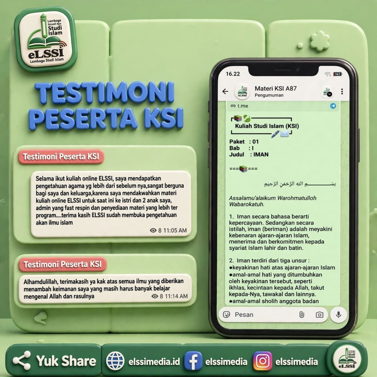 TESTIMONI PESERTA KSI ONLINE