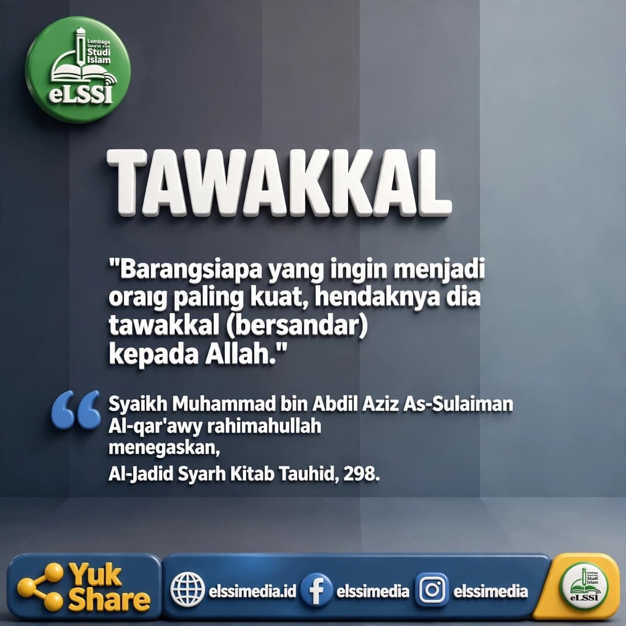URGENSI TAWAKKAL
